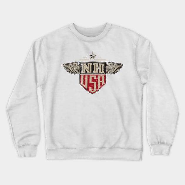 New Hampshire USA Shield Crewneck Sweatshirt by New Hampshire Magazine